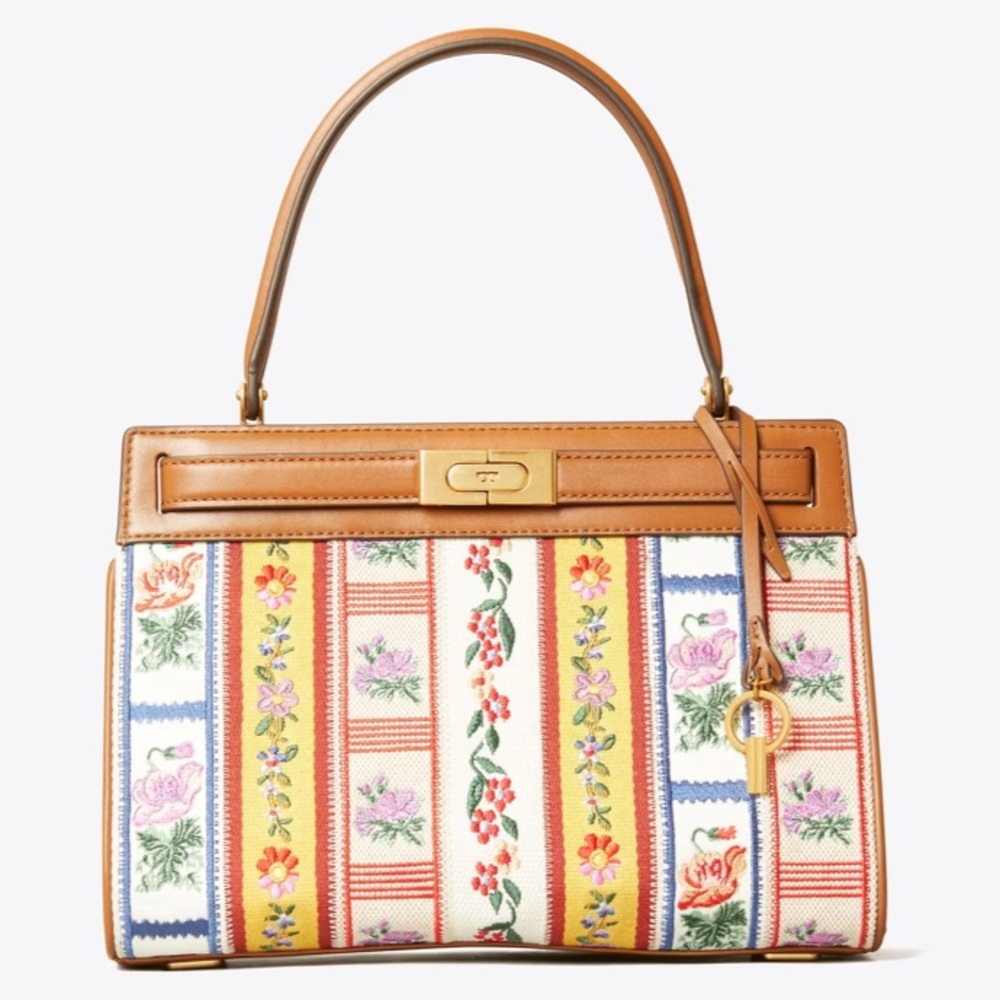 NWT Tory Burch Lee Radziwill Small Bag, Aviation Stripe, $898